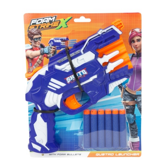 FOAM STRIKEX Pistol – 4 Shot + 5 skumkulor