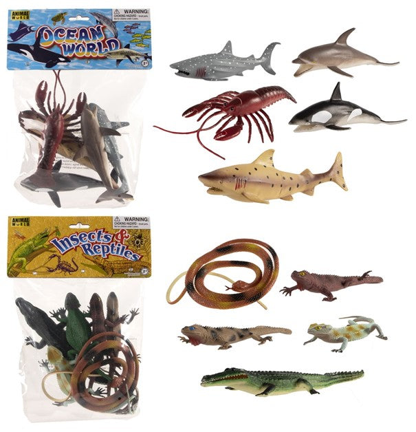 Djurfigurer Ocean & Reptiler – 5-pack