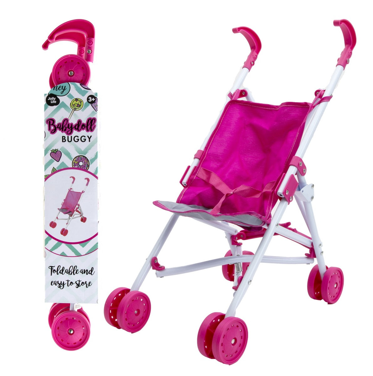 Dockvagn Buggy – rosa