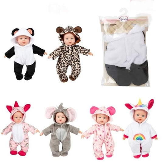 Dockkläder Onesie – Djurdräkter för 40 cm docka