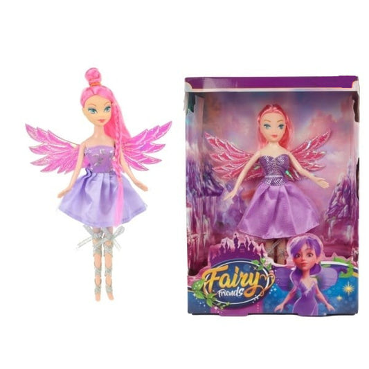 Fairy Friends – Fe med glittervingar 22 cm (lila)
