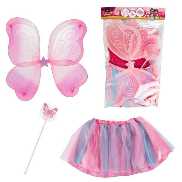 Fe-utklädningsset med kjol, vingar och trollspö – Princess Friends