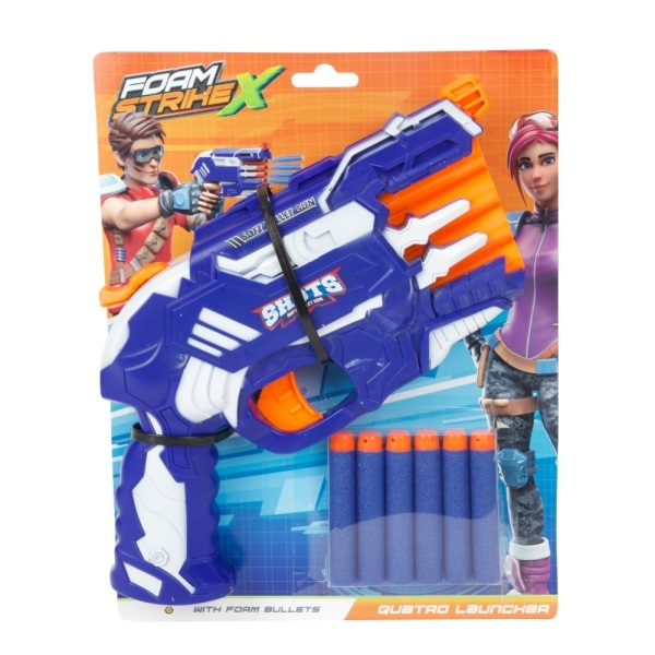 FOAM STRIKEX Pistol – 4 Shot + 5 skumkulor