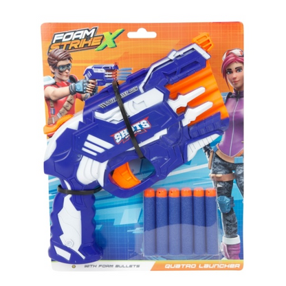FOAM STRIKEX Pistol – 4 Shot + 5 skumkulor