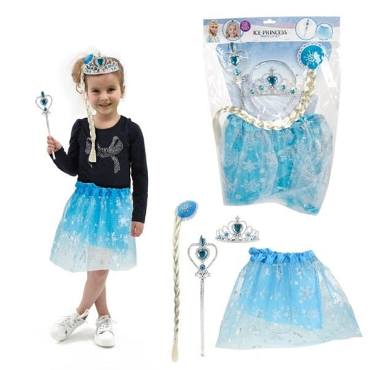 Isprinsessa – Utklädningsset med kjol, tiara och trollspö
