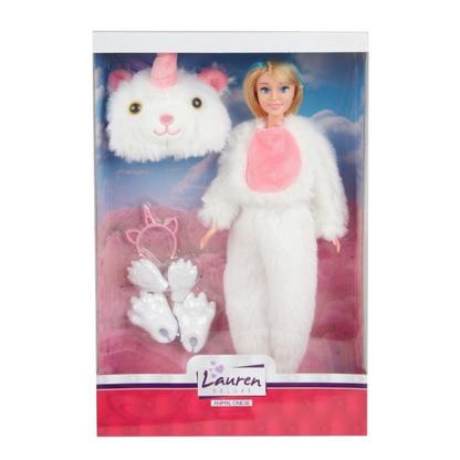 Lauren docka i onesie – med tillbehör