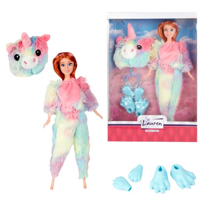 Lauren docka i onesie – med tillbehör