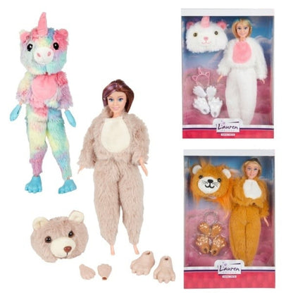Lauren docka i onesie – med tillbehör
