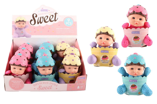 Mjuk docka cupcake – 16 cm
