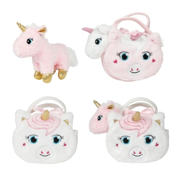 Plysch Enhörning i Handväska – 2 olika modeller