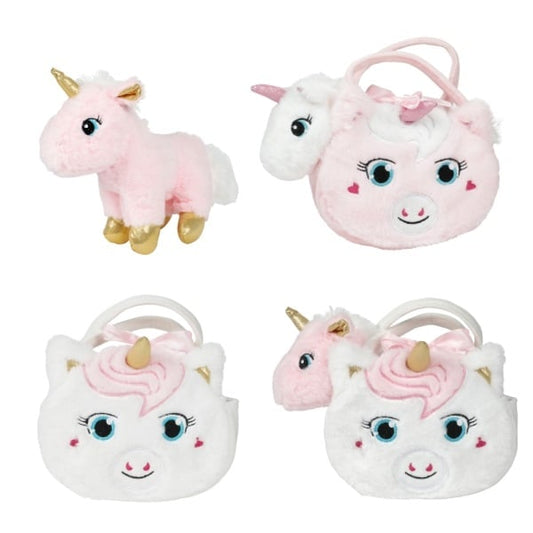 Plysch Enhörning i Handväska – 2 olika modeller