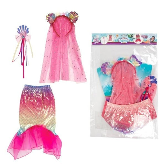 Sjöjungfru – Utklädningsset med kjol, diadem och trollspö